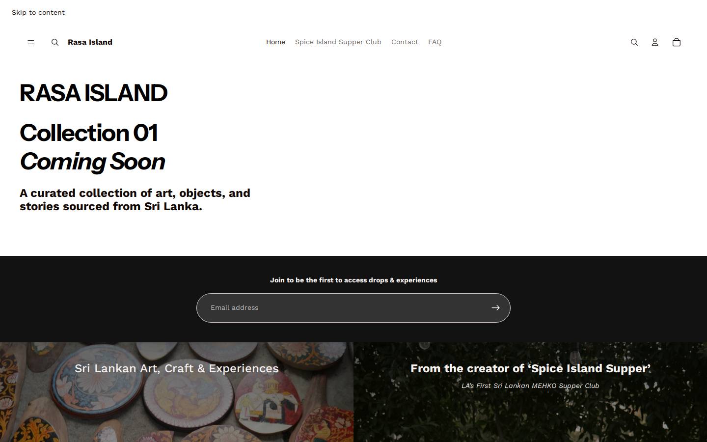 rasaisland.com homepage screenshot
