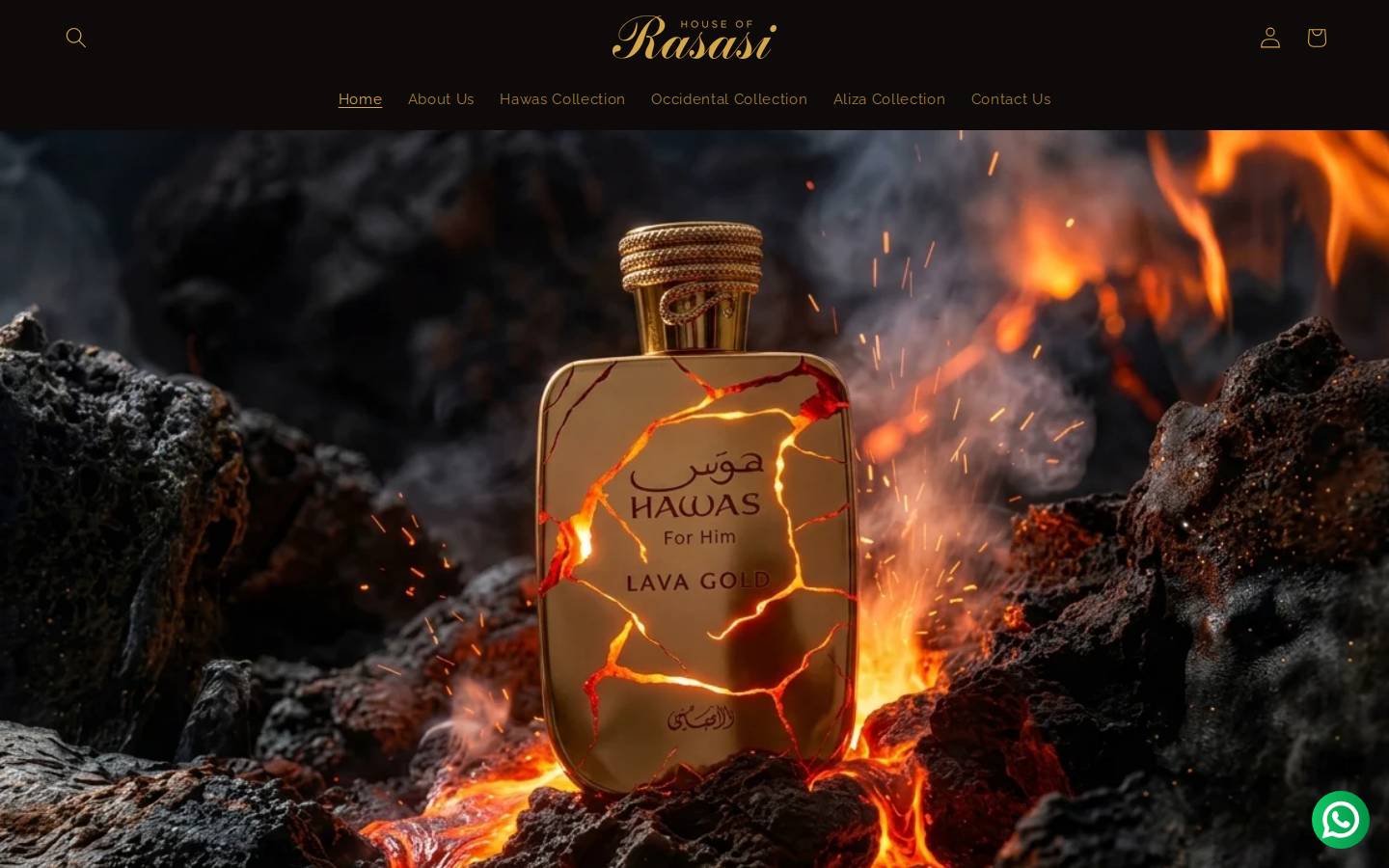 rasasiexclusive.com homepage screenshot