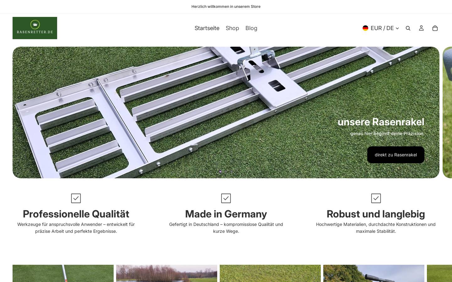 rasenretter.de homepage screenshot