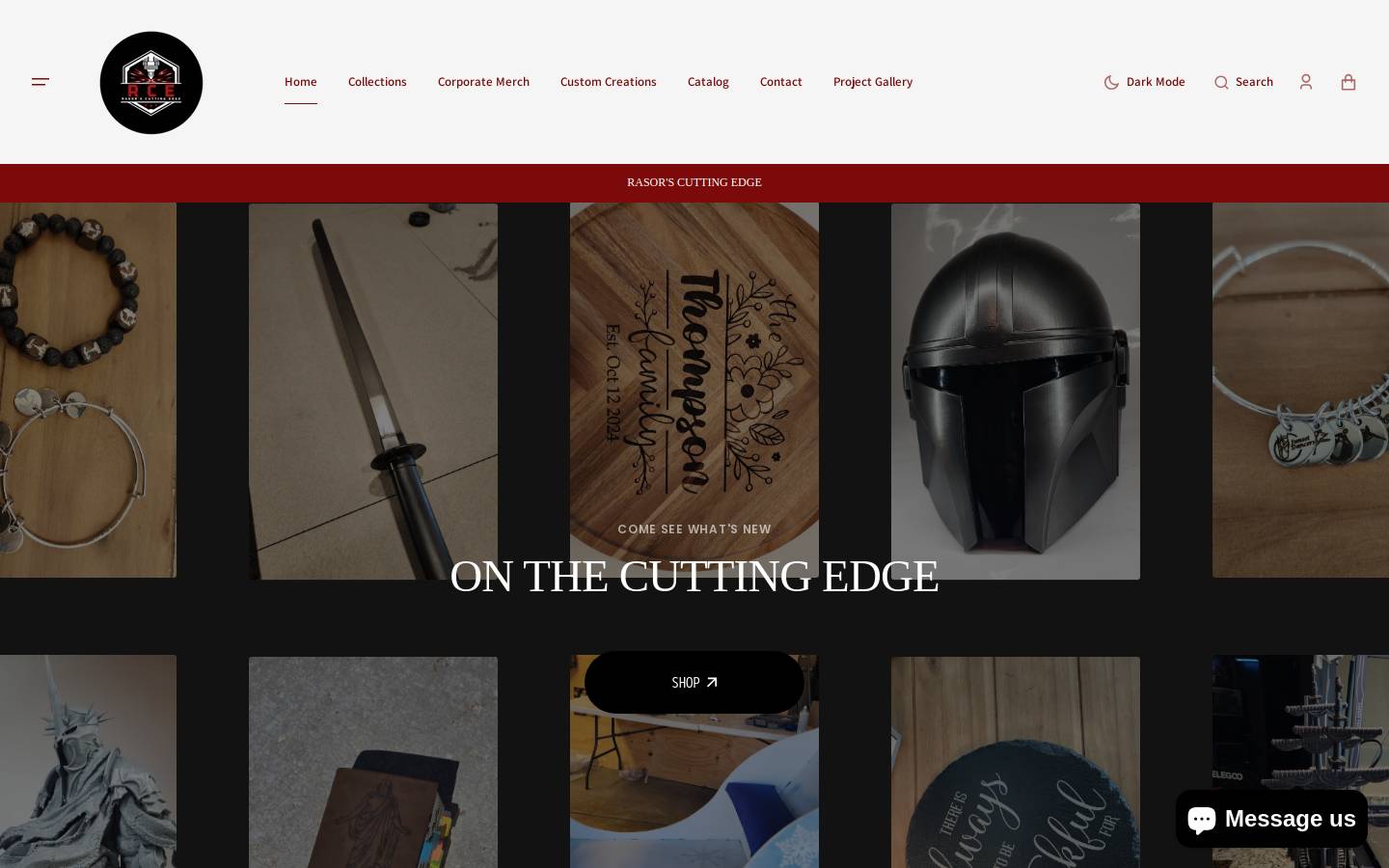 rasorscuttingedge.com homepage screenshot