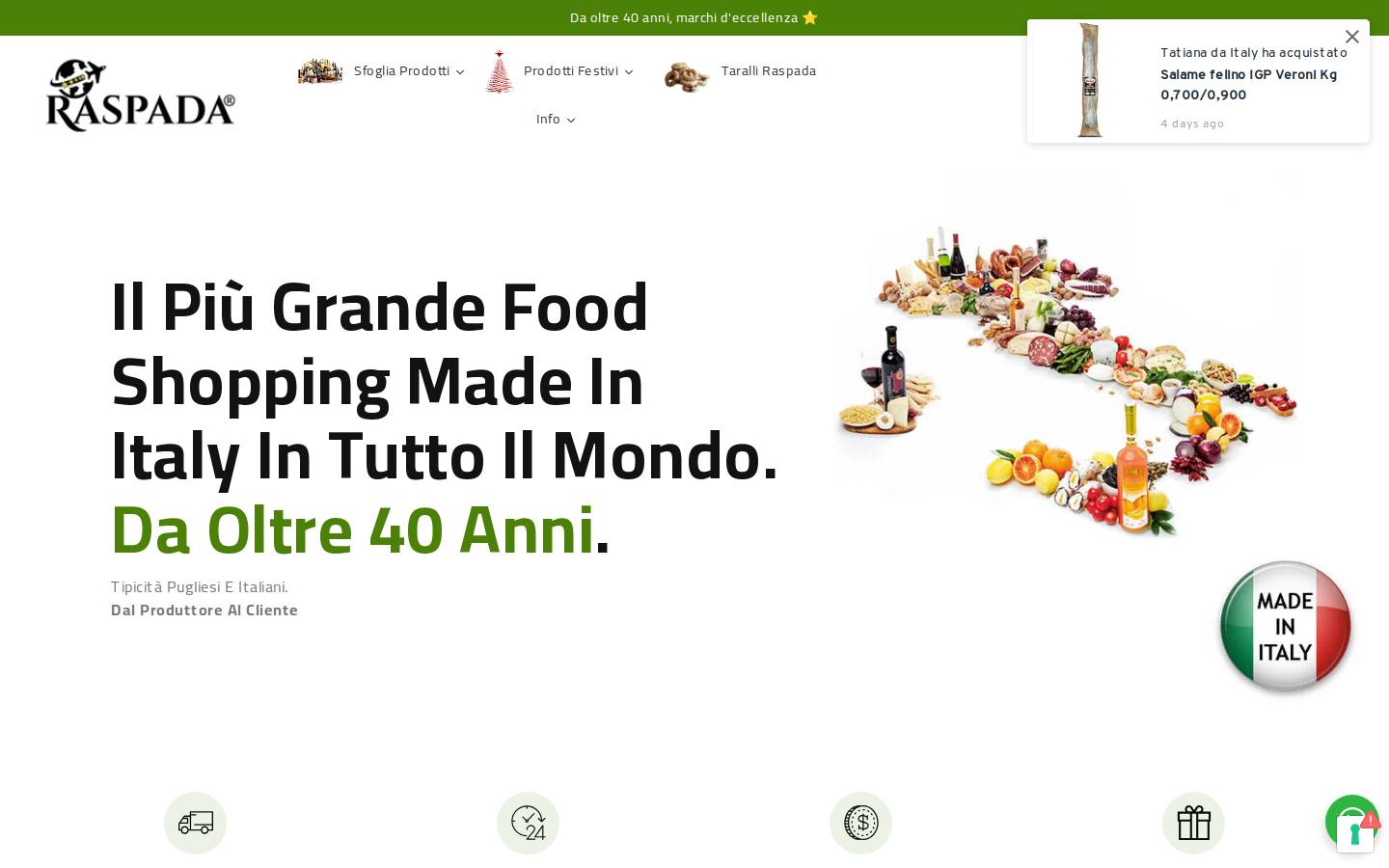 Raspada homepage screenshot