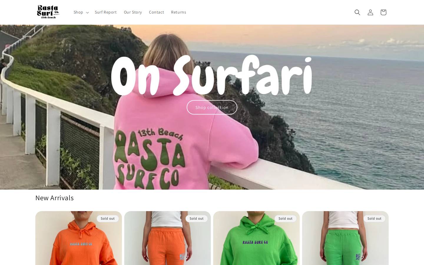rastasurfco.com homepage screenshot