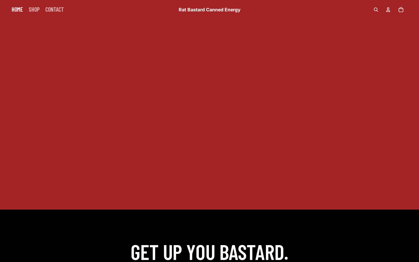 ratbastardenergy.com homepage screenshot