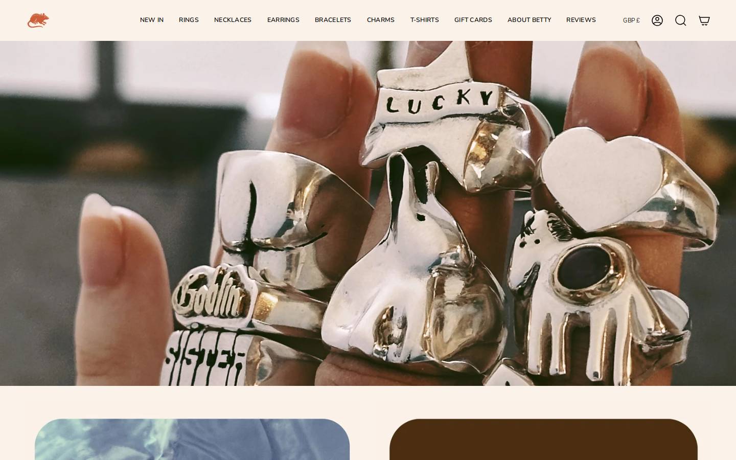 Rat Betty homepage screenshot