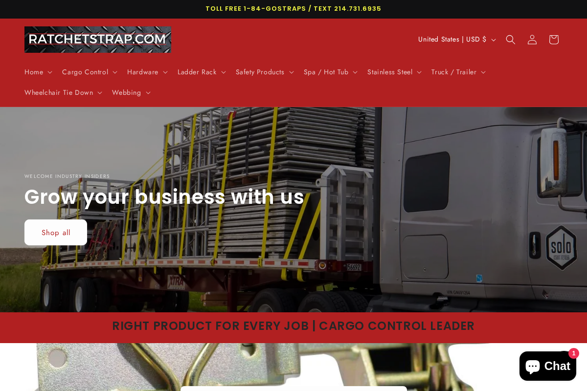 RatchetStrap.Com homepage screenshot