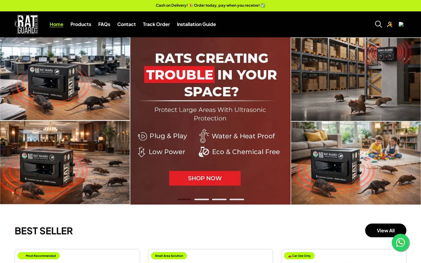 ratguards.com homepage screenshot