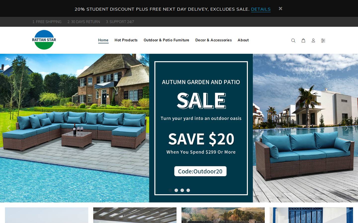 rattanstar.com homepage screenshot
