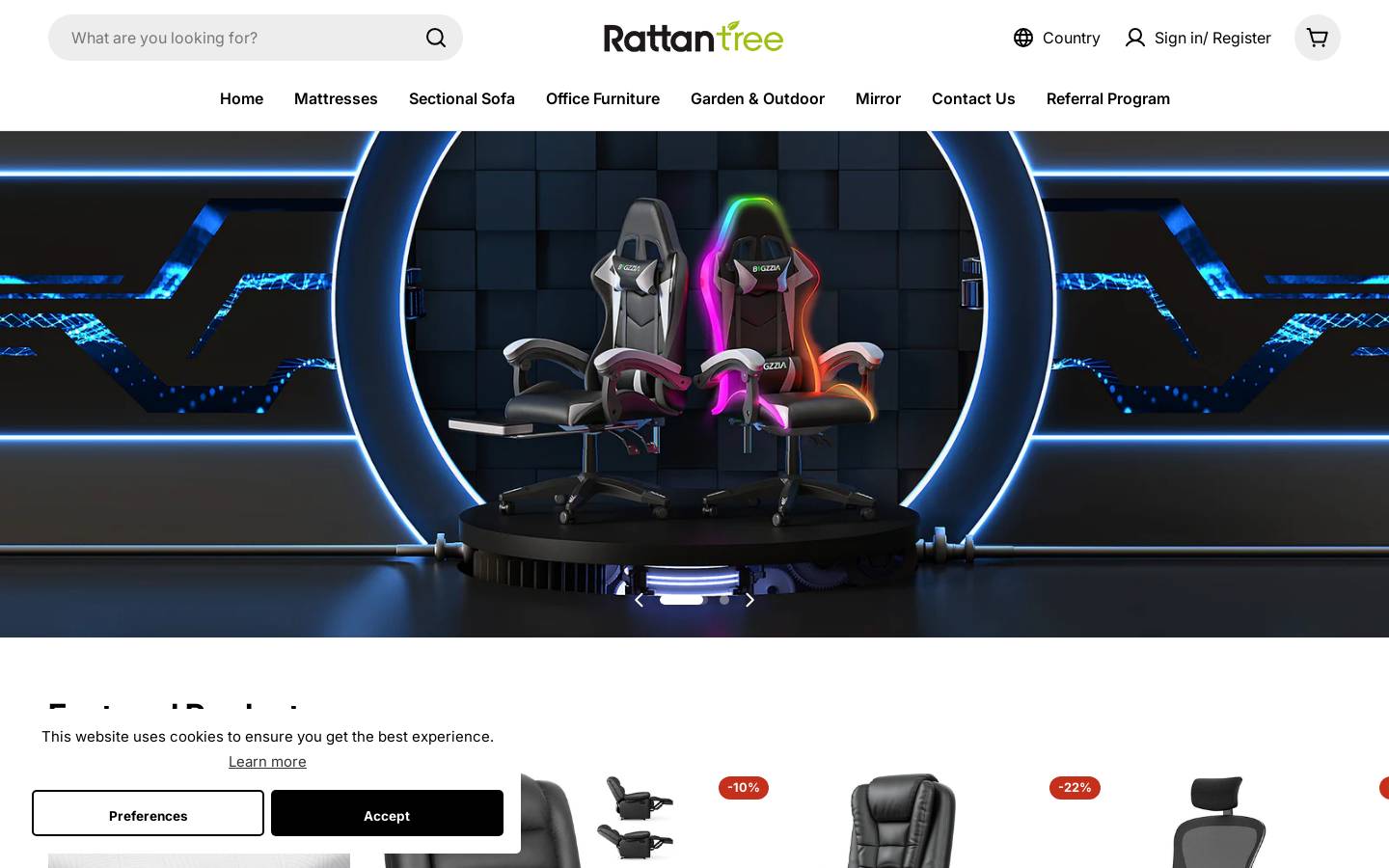 RattanTree homepage screenshot