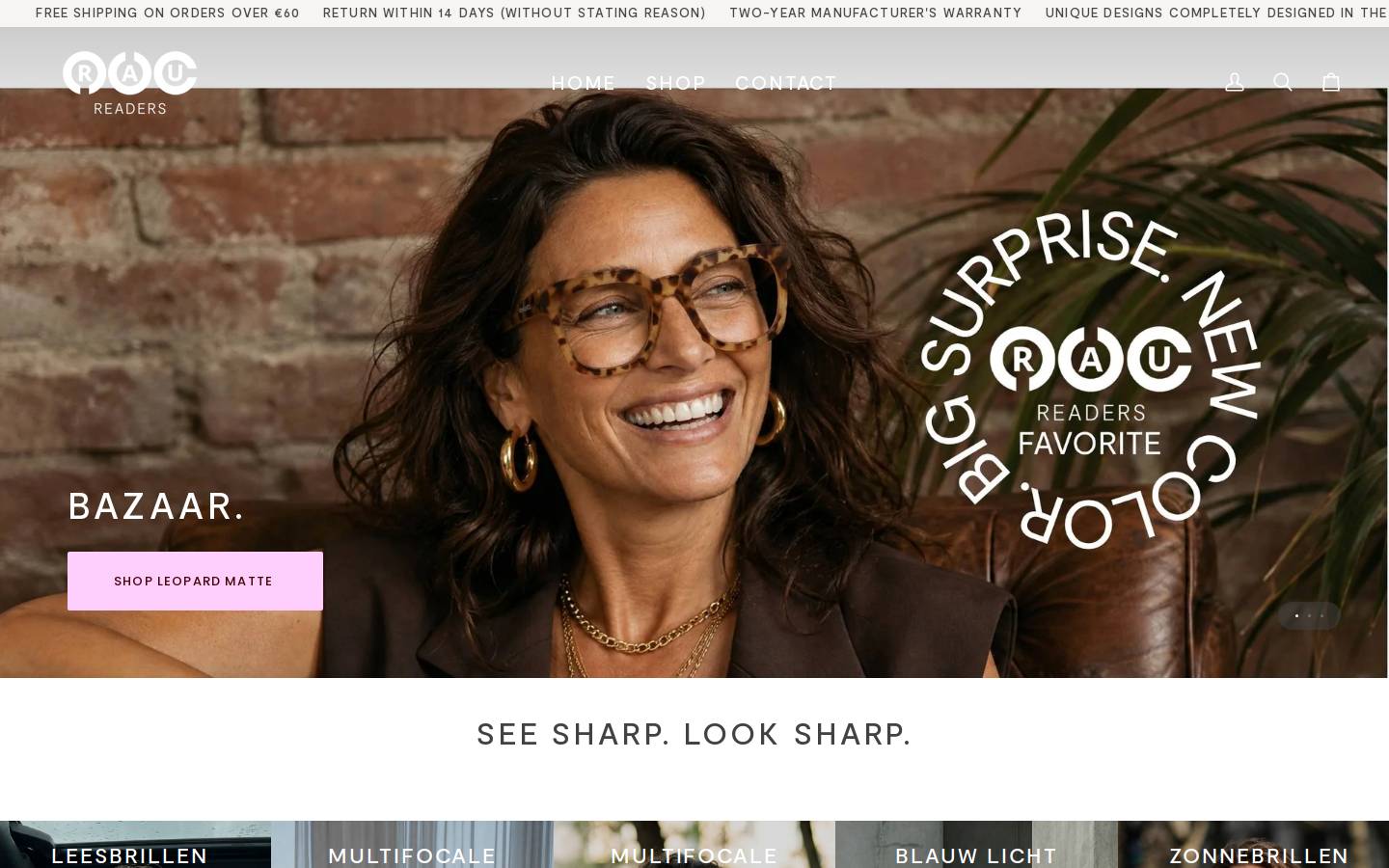 Rau readers homepage screenshot