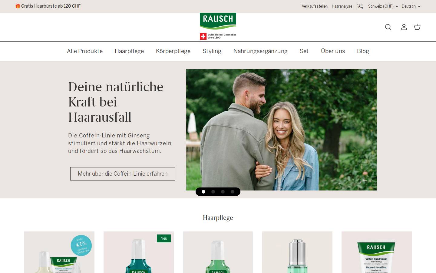 RAUSCH AG KREUZLINGEN homepage screenshot