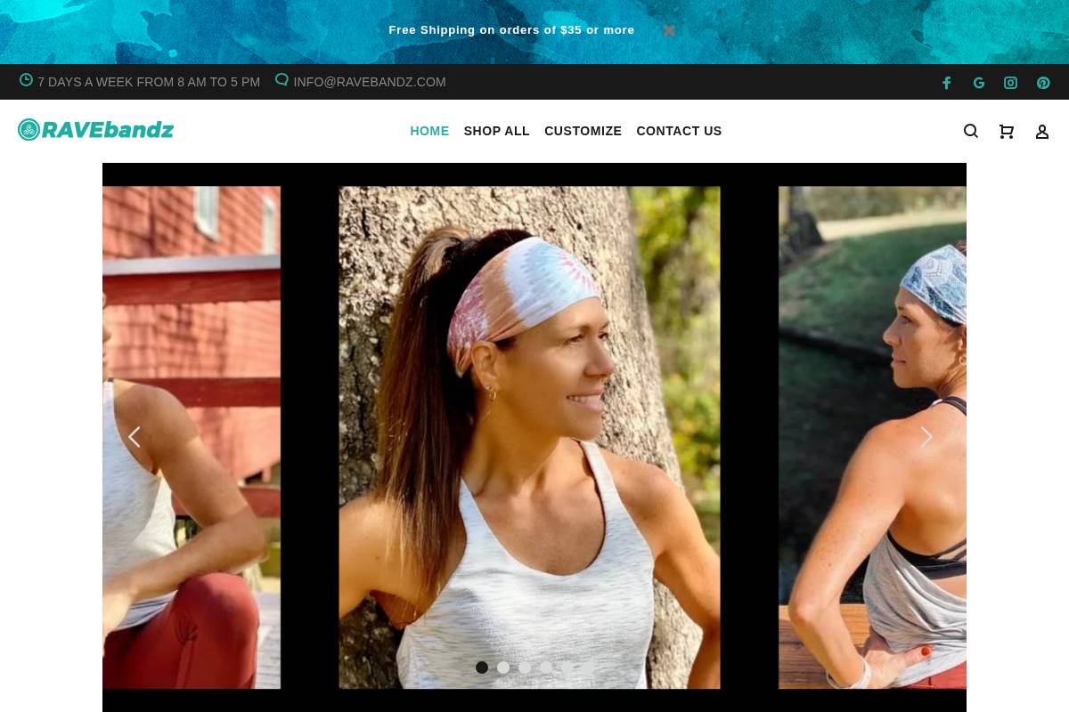 ravebandz.com homepage screenshot