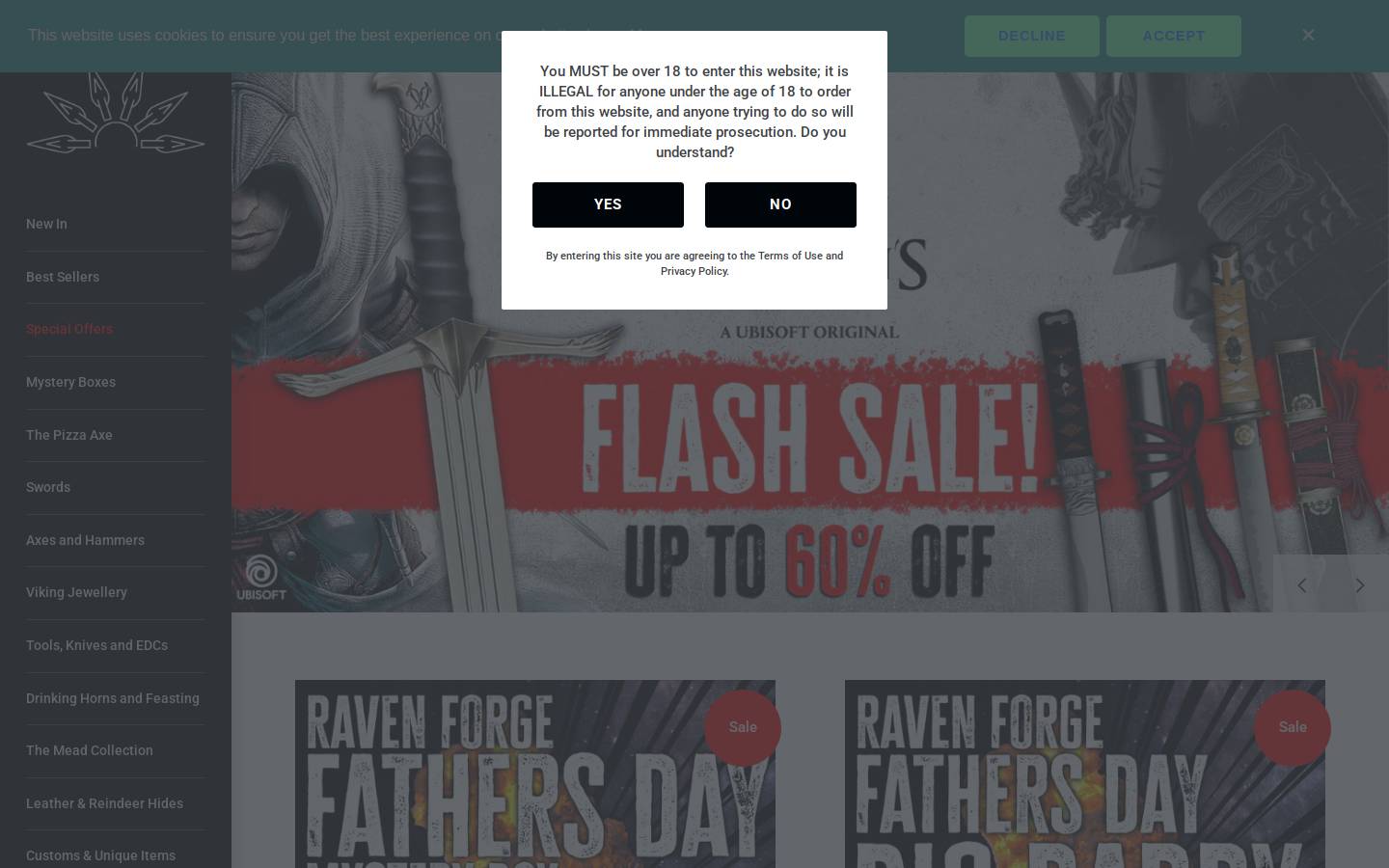 ravenforge.com homepage screenshot