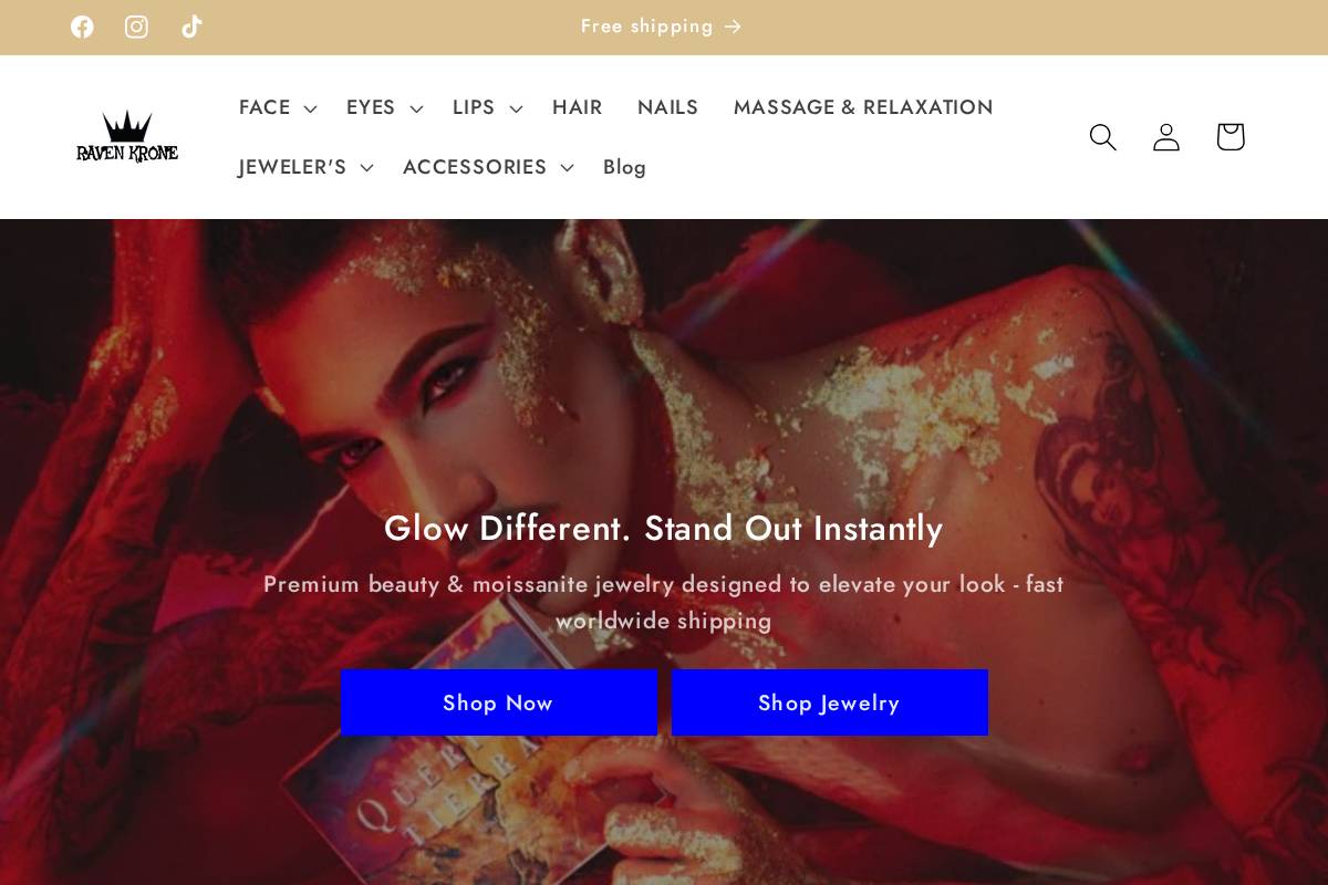 ravenkrone.com homepage screenshot