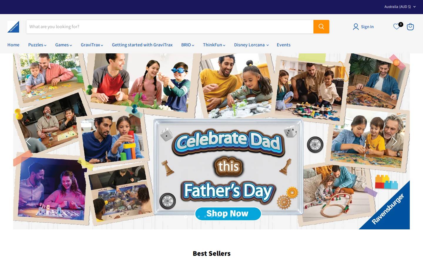 Ravensburger AG homepage screenshot