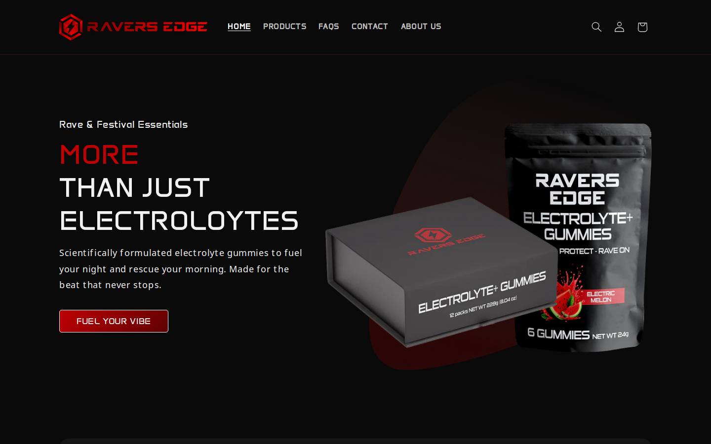 raversedge.com homepage screenshot