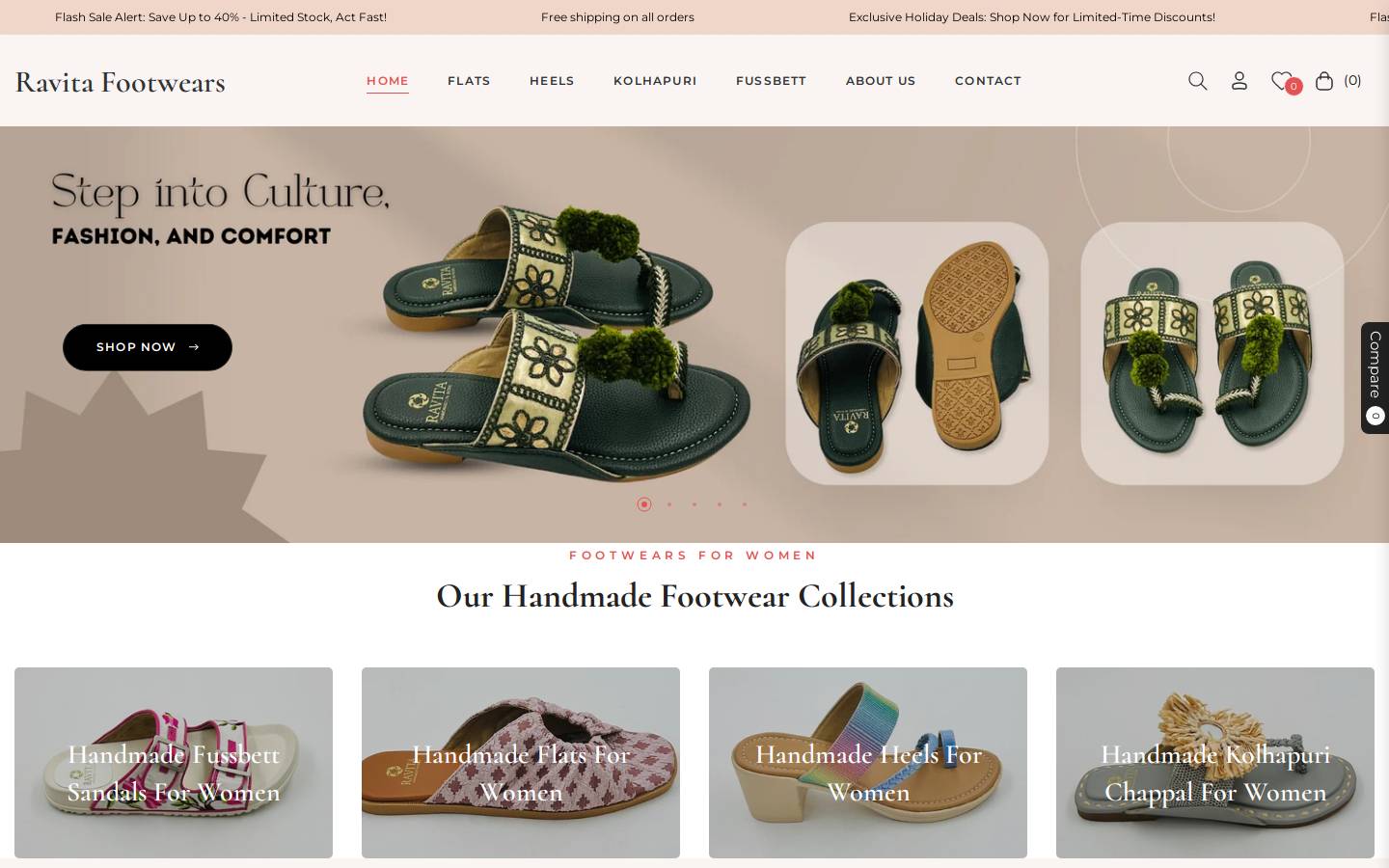 ravita.in homepage screenshot