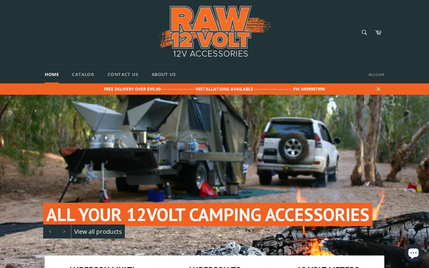 raw12volt.com.au homepage screenshot