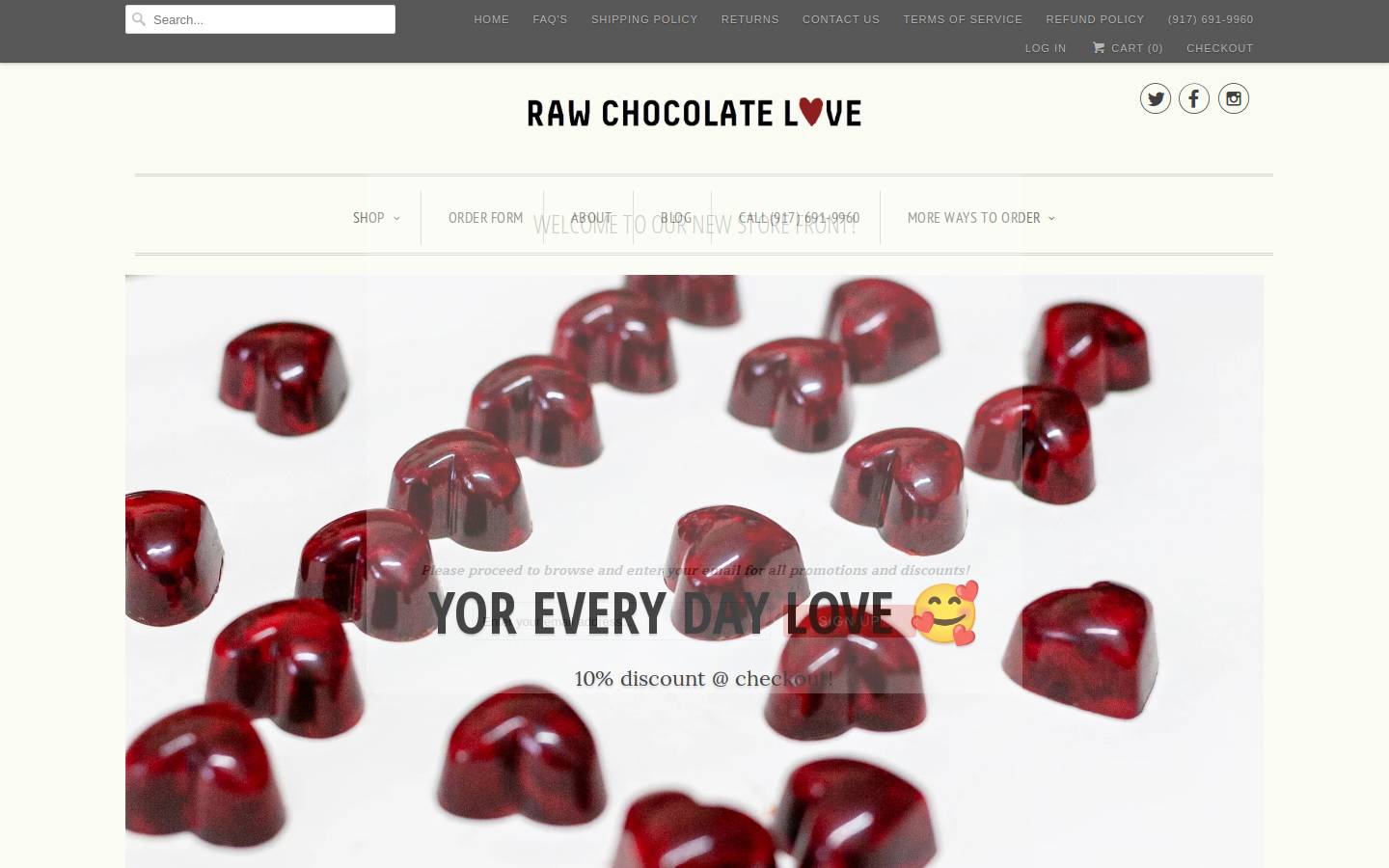 rawchocolatelovenyc.com homepage screenshot
