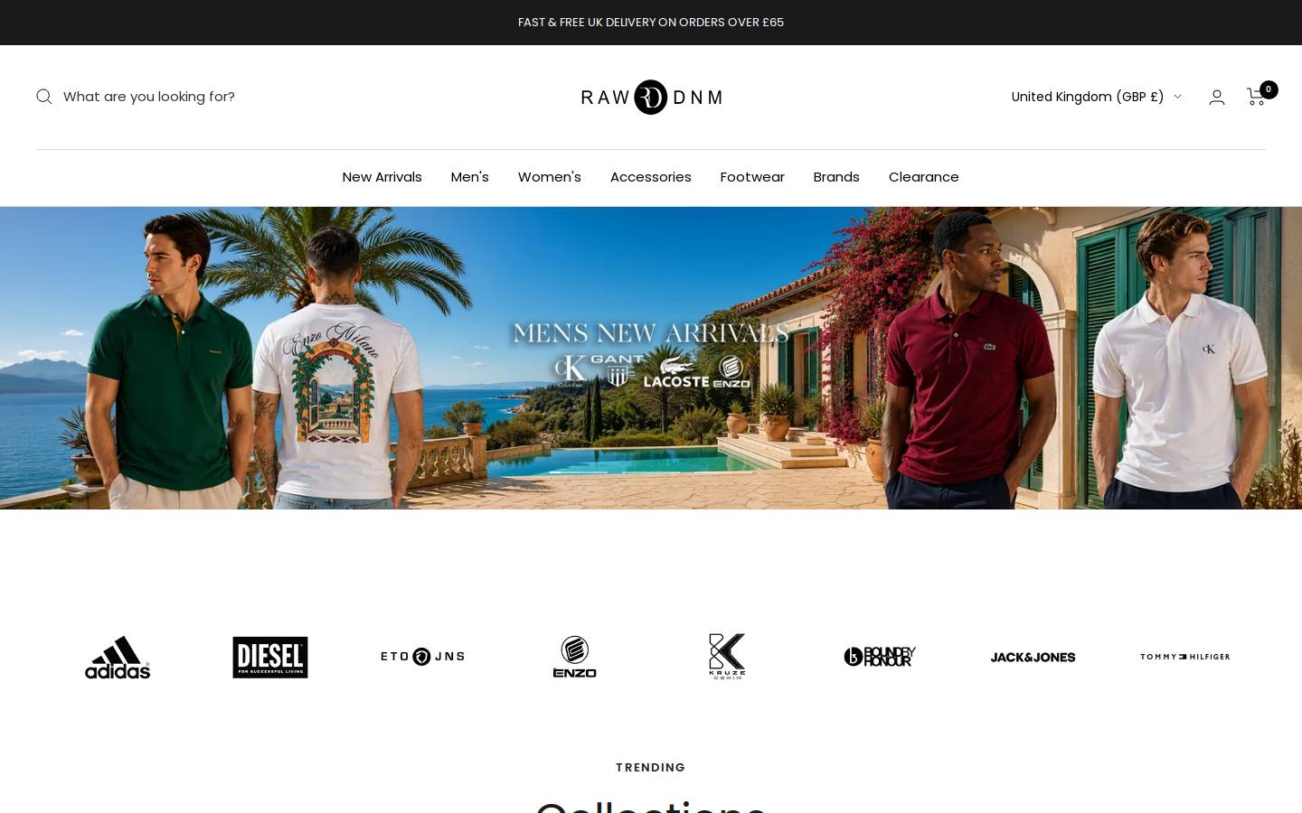 RAW DENIM // OUTLET homepage screenshot