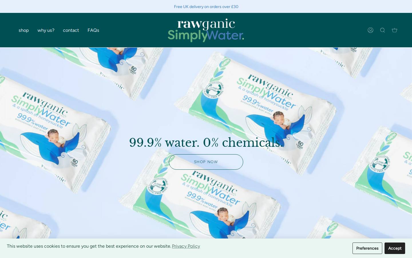 rawganicbaby.com homepage screenshot