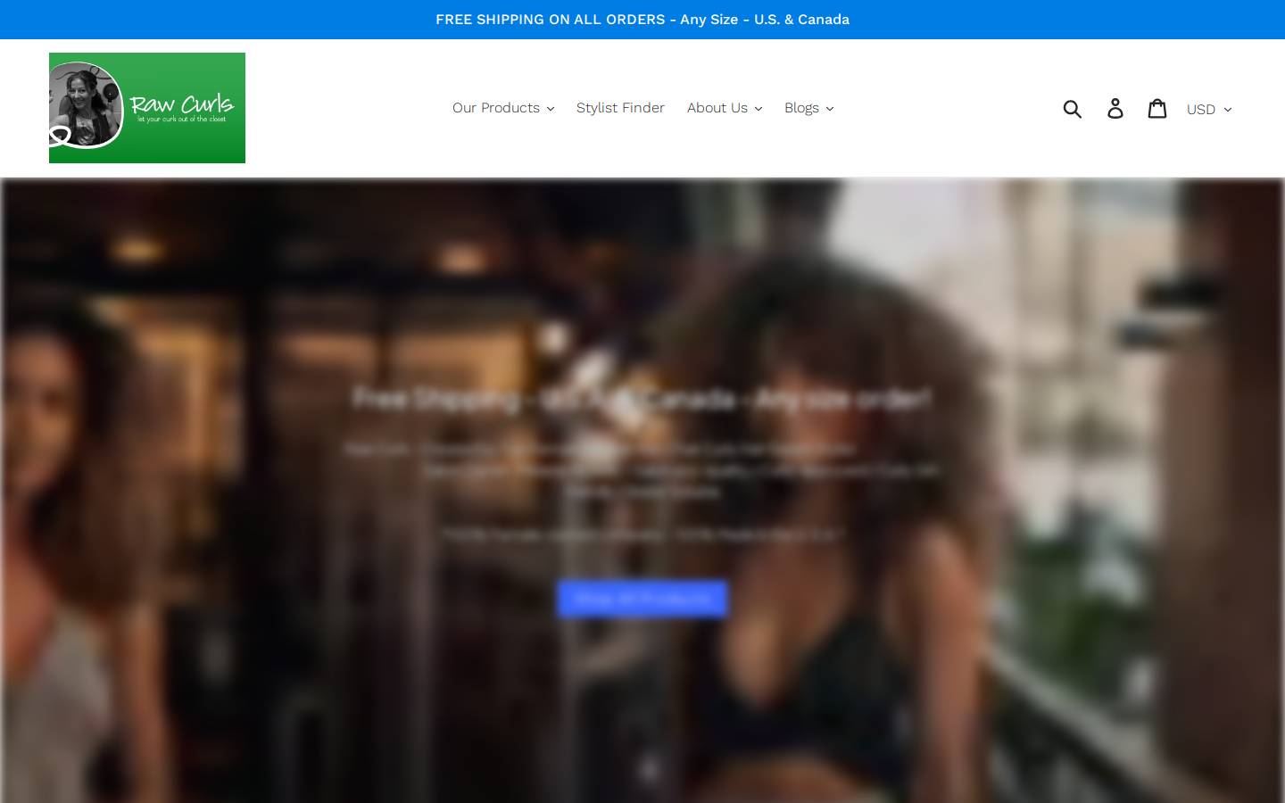 rawhairorganics.com homepage screenshot