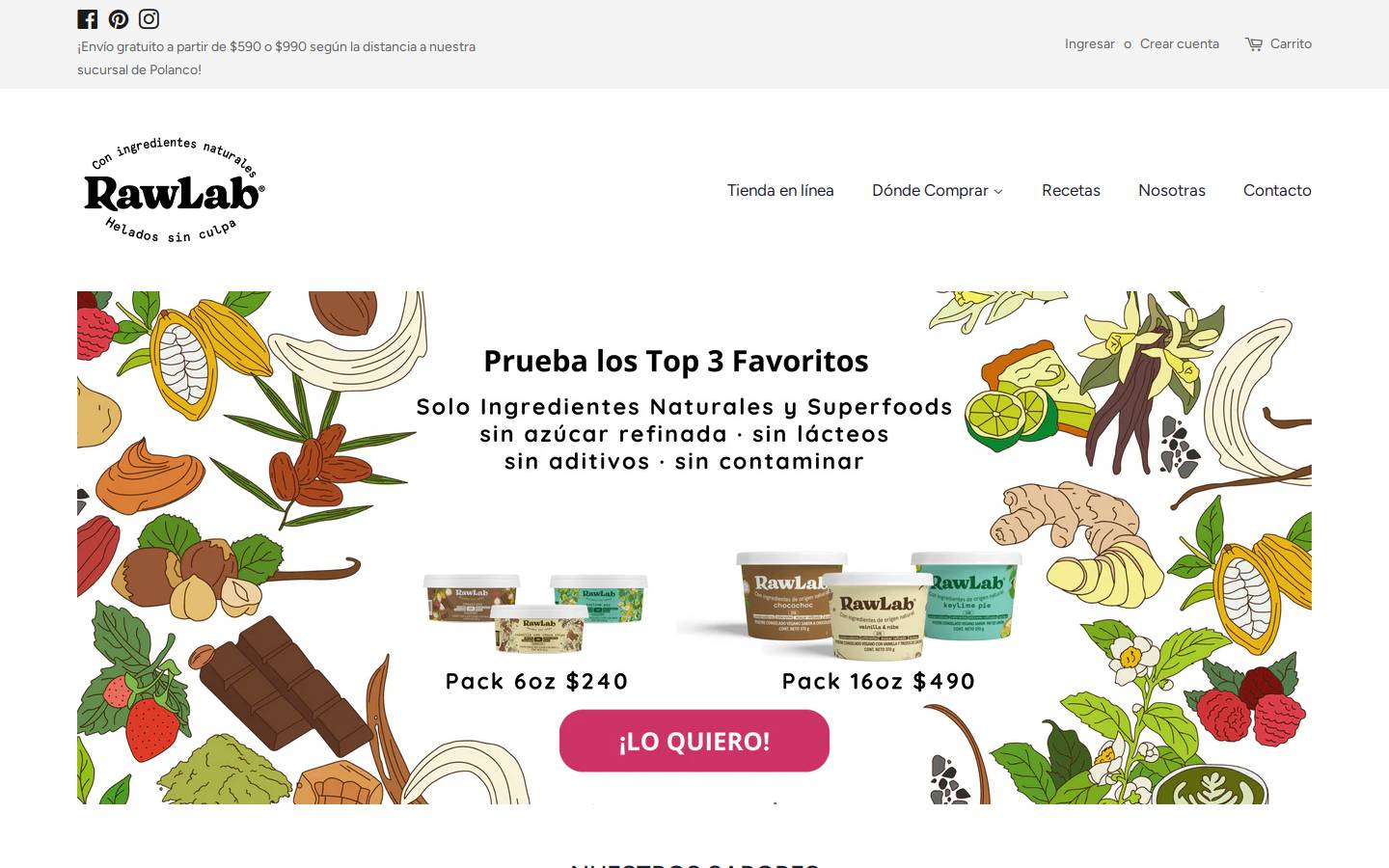 rawlab.com.mx homepage screenshot