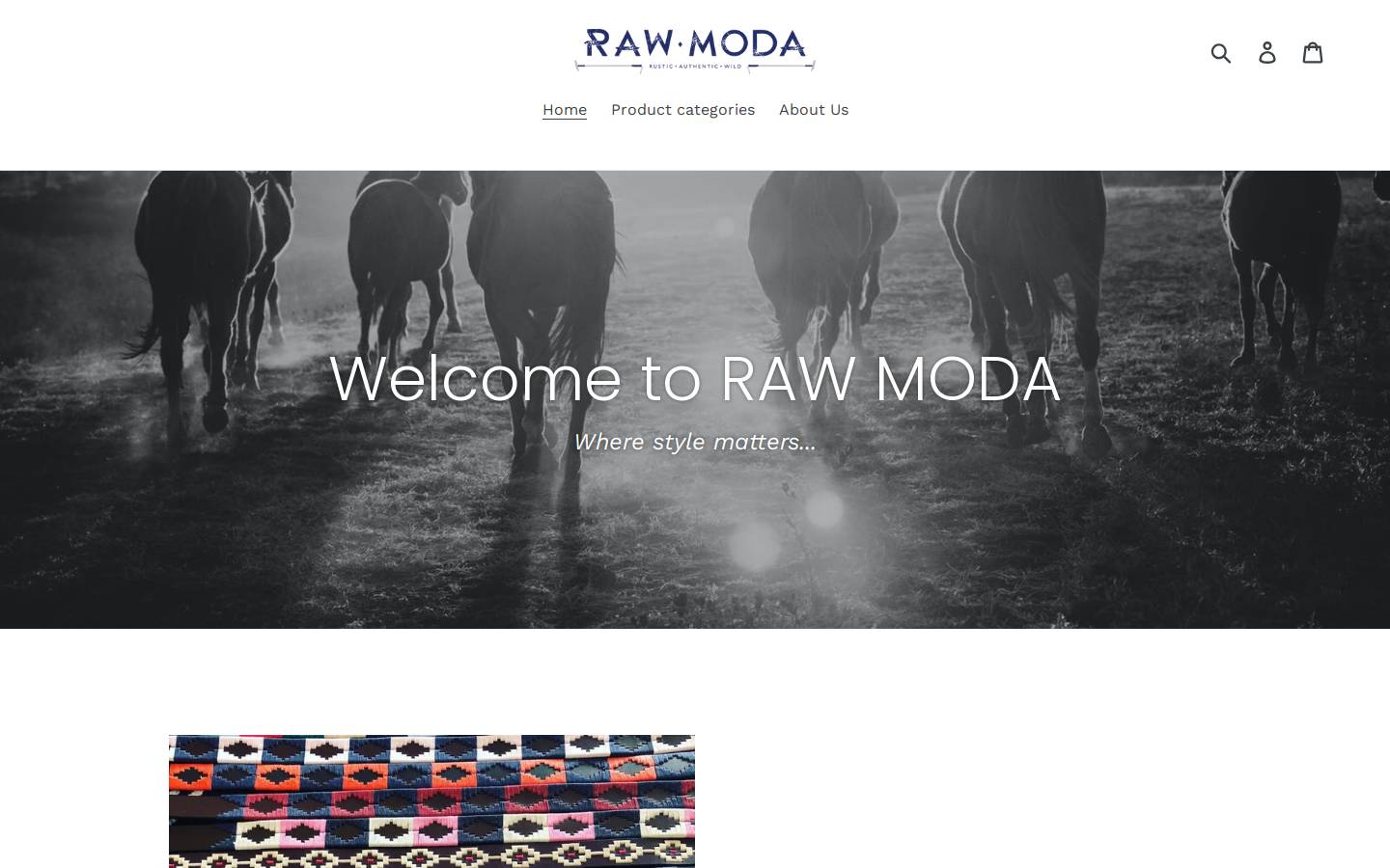 rawmoda.com homepage screenshot