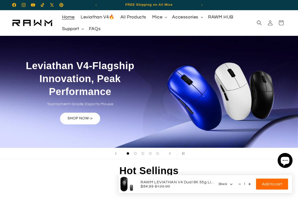 Rawm Gaming homepage screenshot