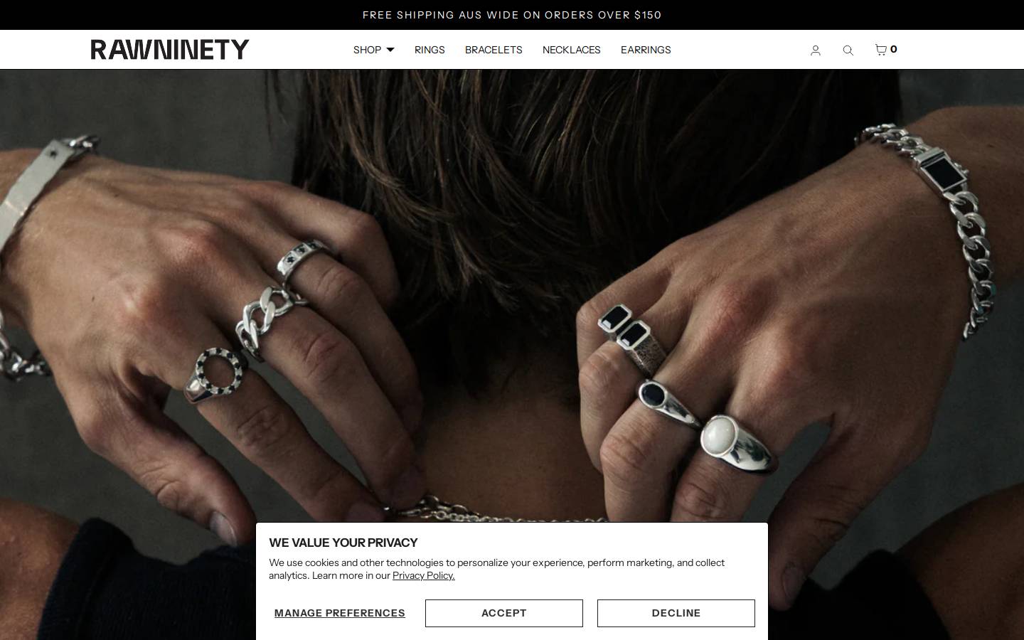 Rawninety homepage screenshot