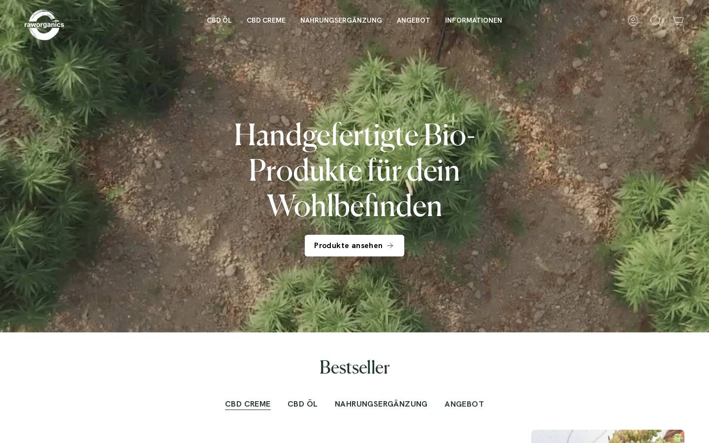 raworganics.de homepage screenshot