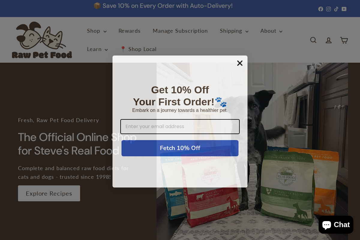 rawpetfood.com homepage screenshot