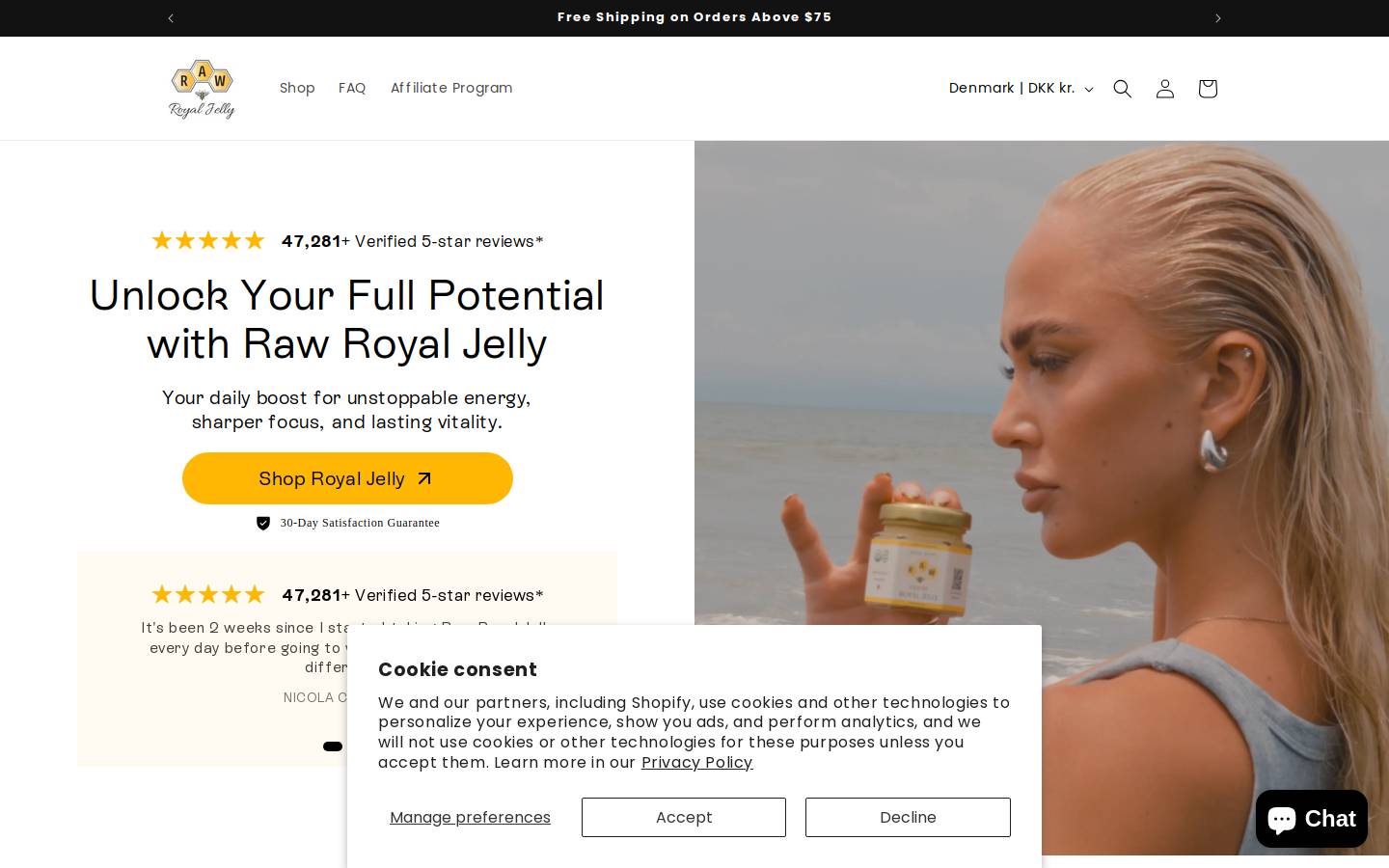 Rawroyaljelly homepage screenshot