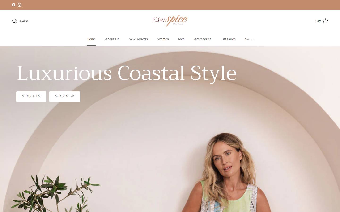rawspiceboutique.com.au homepage screenshot