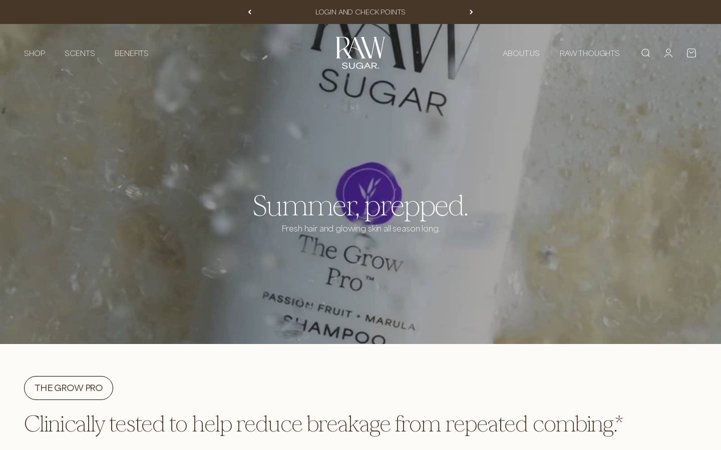 rawsugarliving.com homepage screenshot