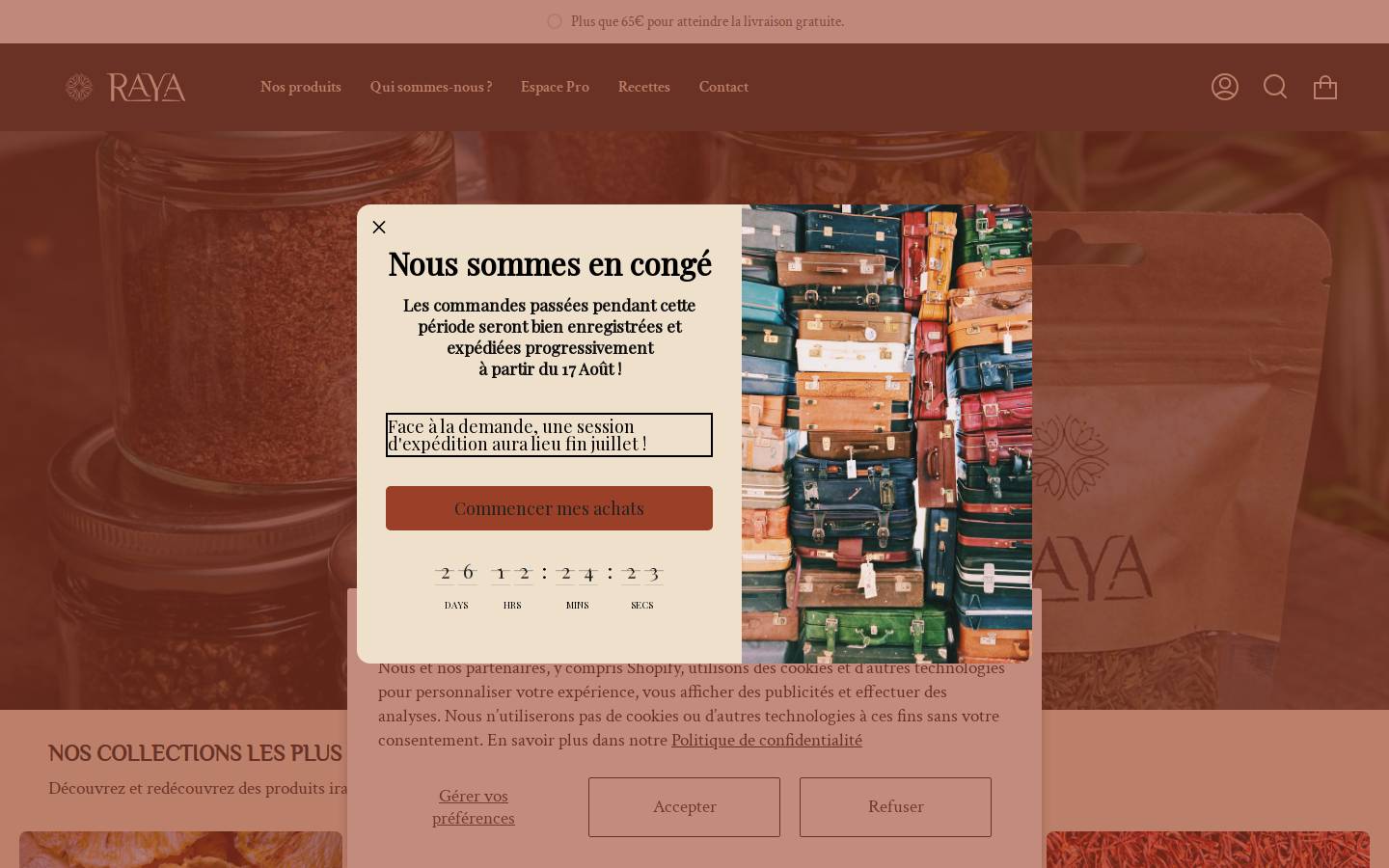 Raya homepage screenshot