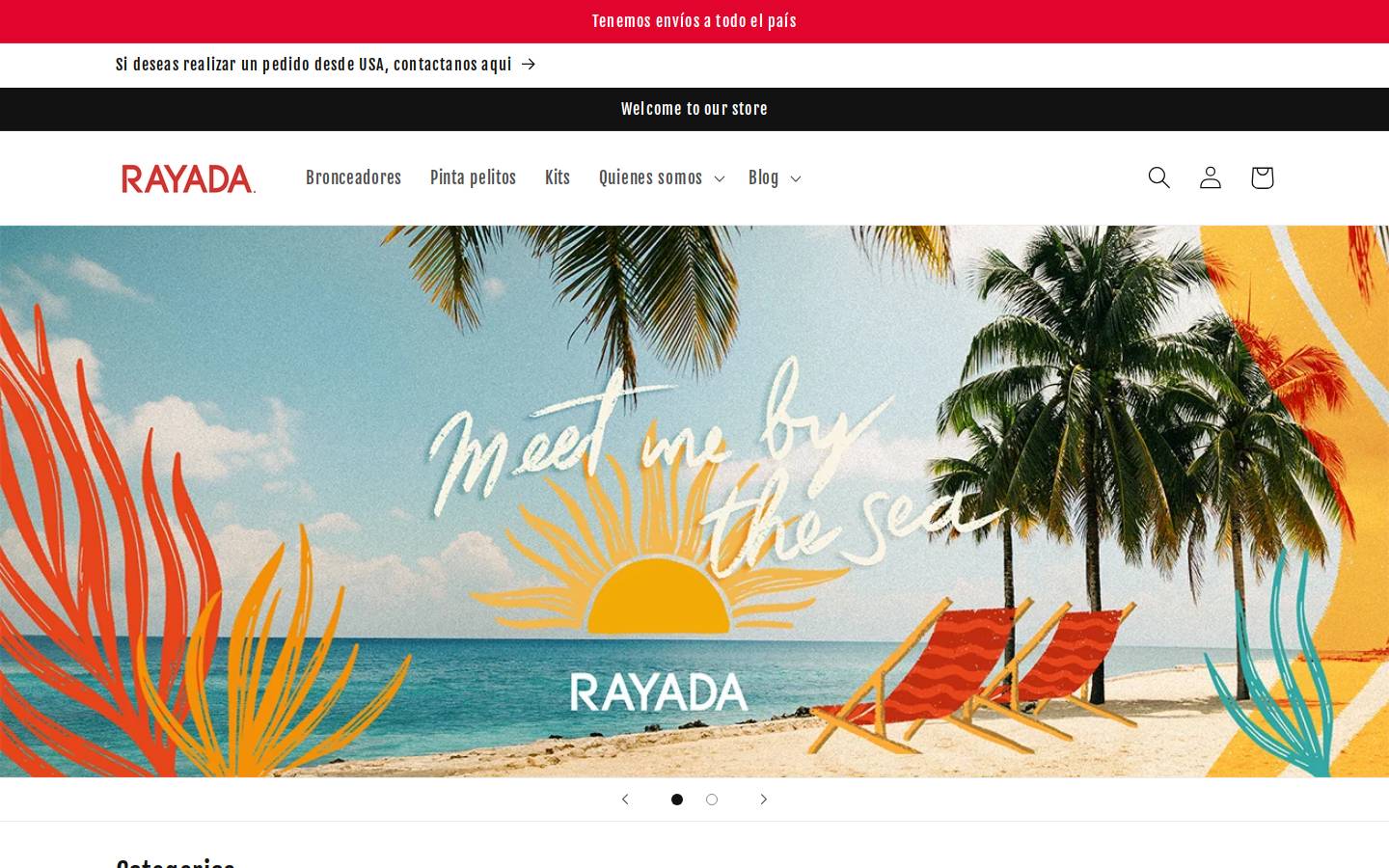 rayada.co homepage screenshot