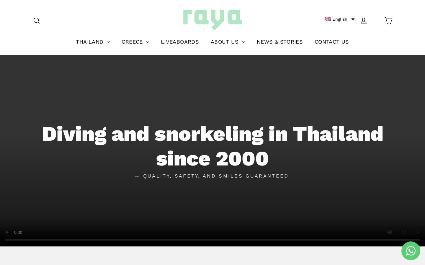 rayadiving.net homepage screenshot