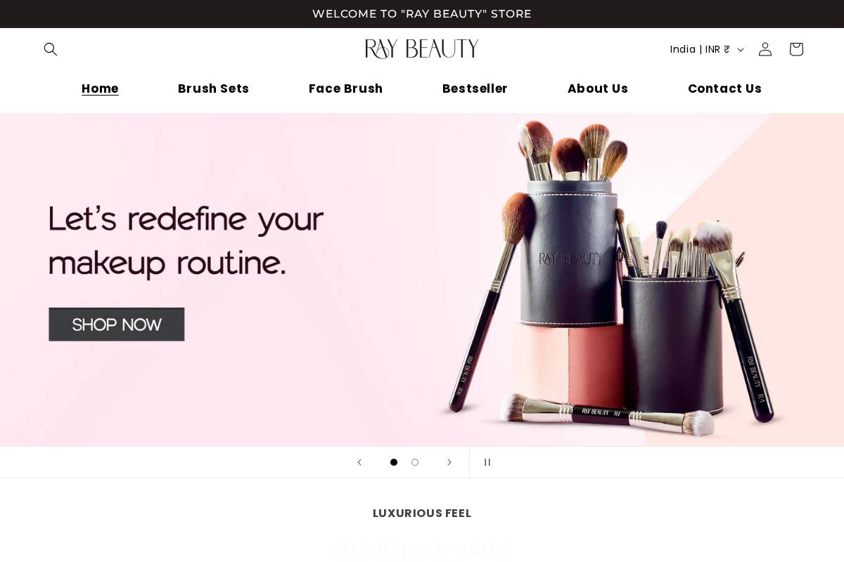 raybeauty.in homepage screenshot