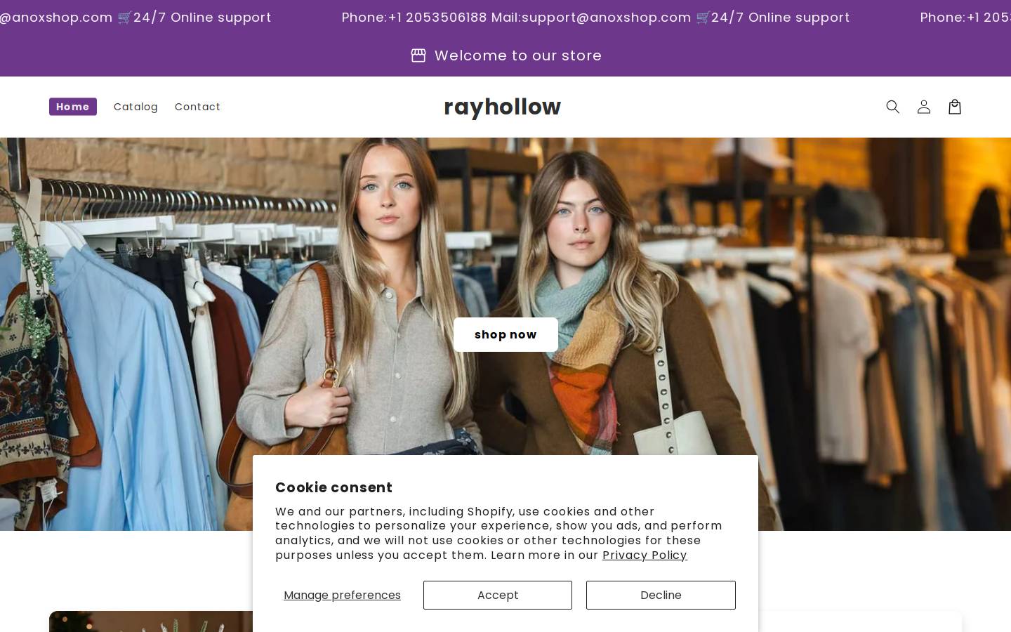 rayhollow.com homepage screenshot