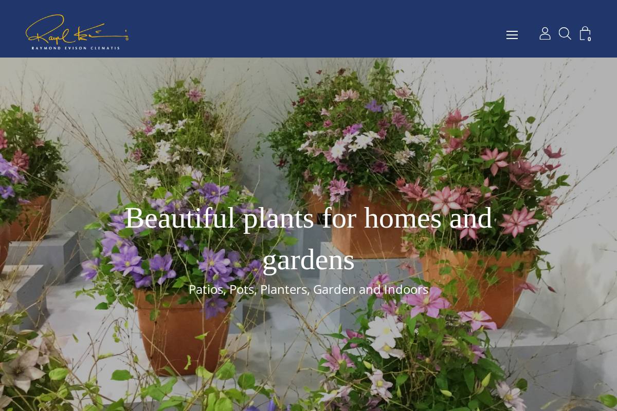 Raymondevisonclematis homepage screenshot
