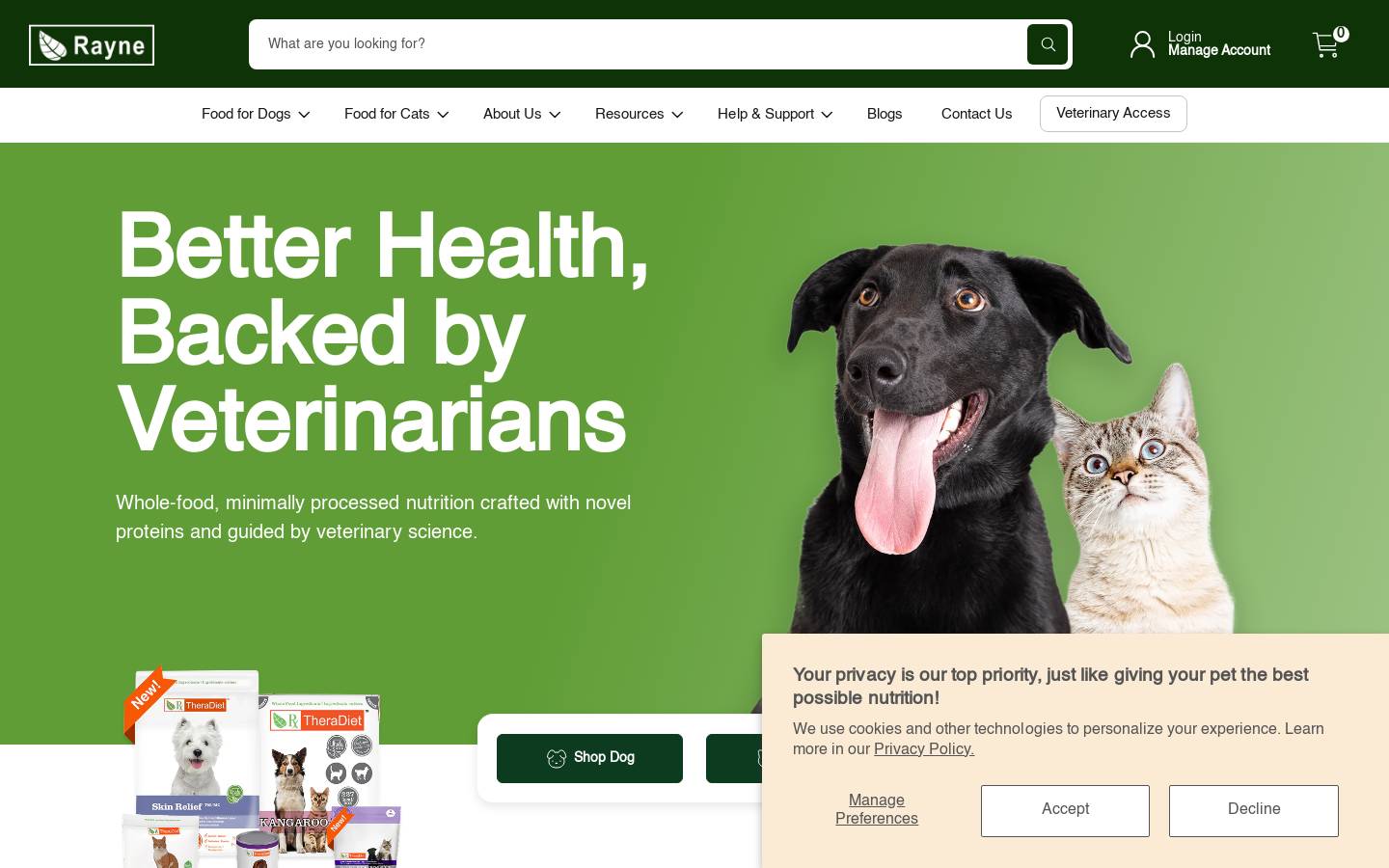 raynenutrition.com homepage screenshot