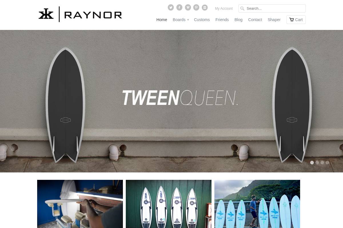 raynorshop.com homepage screenshot