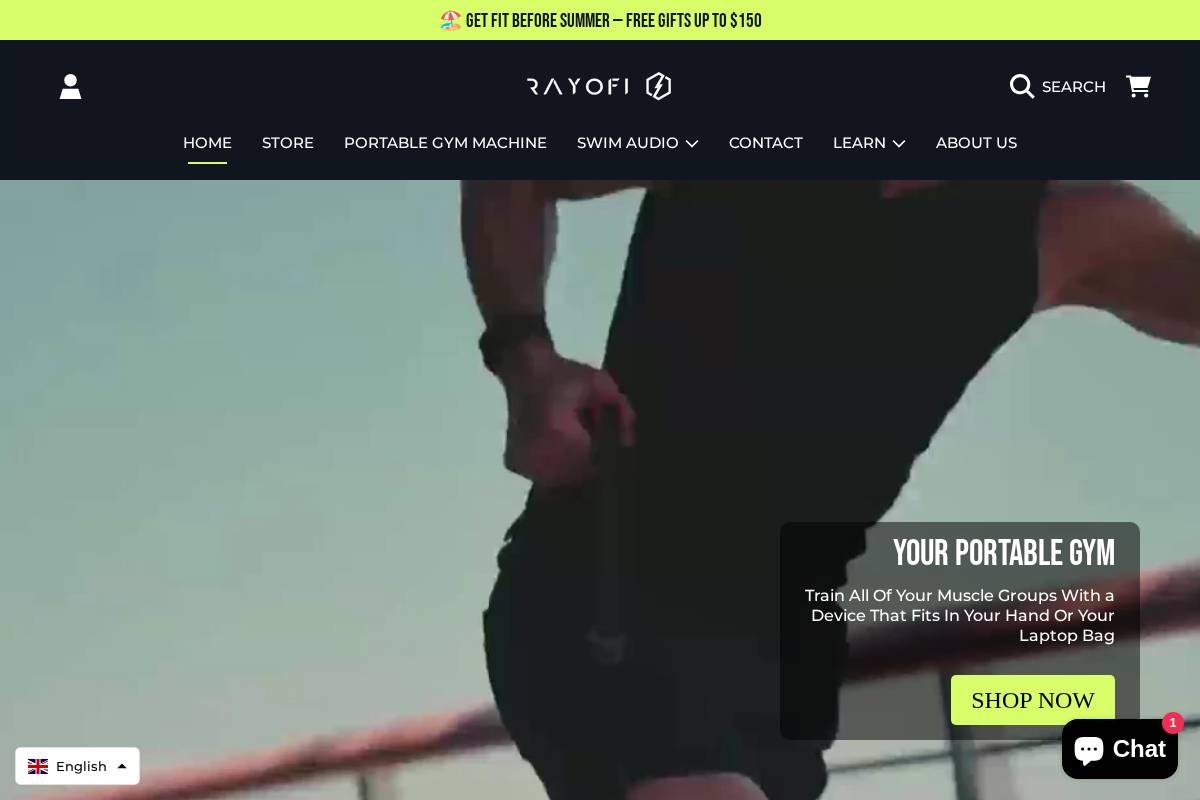 RAYOFI SPORTS homepage screenshot