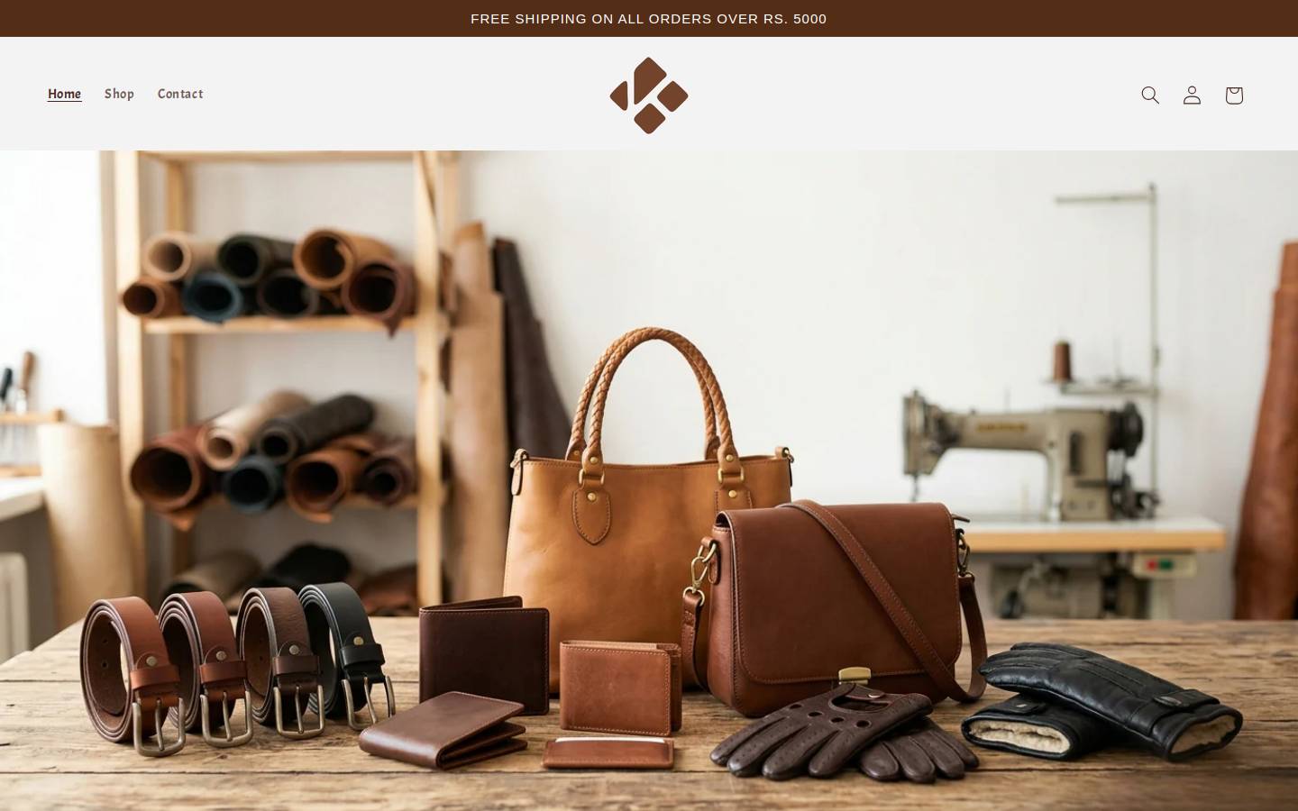 rayvikleathers.com homepage screenshot