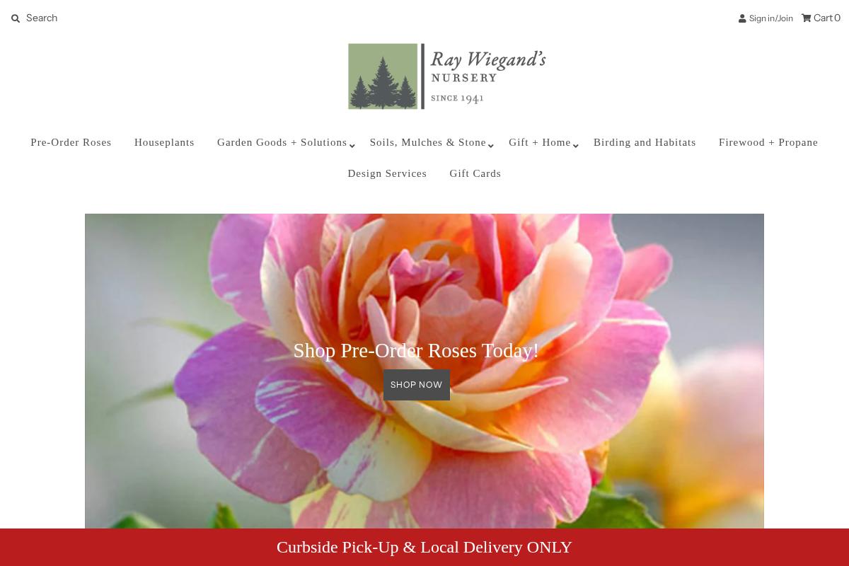 raywiegandsnursery.com homepage screenshot