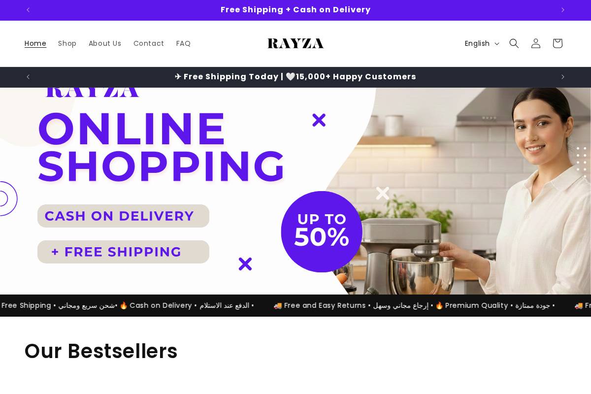 rayza.store homepage screenshot
