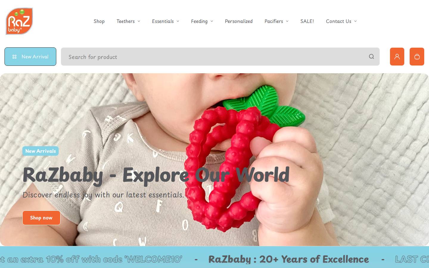 razbaby.com homepage screenshot