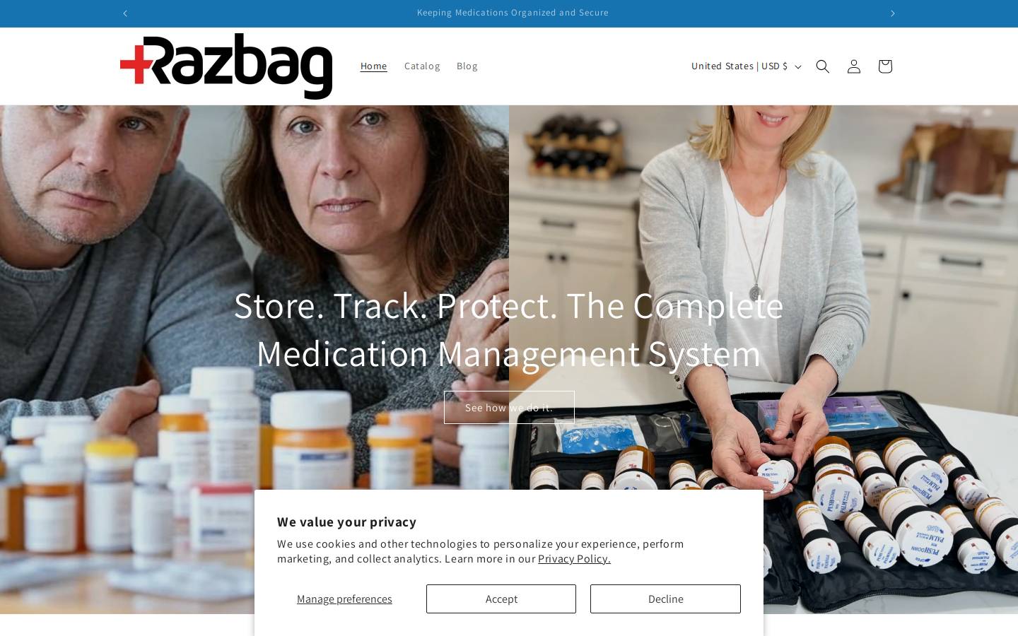 razbag.com homepage screenshot