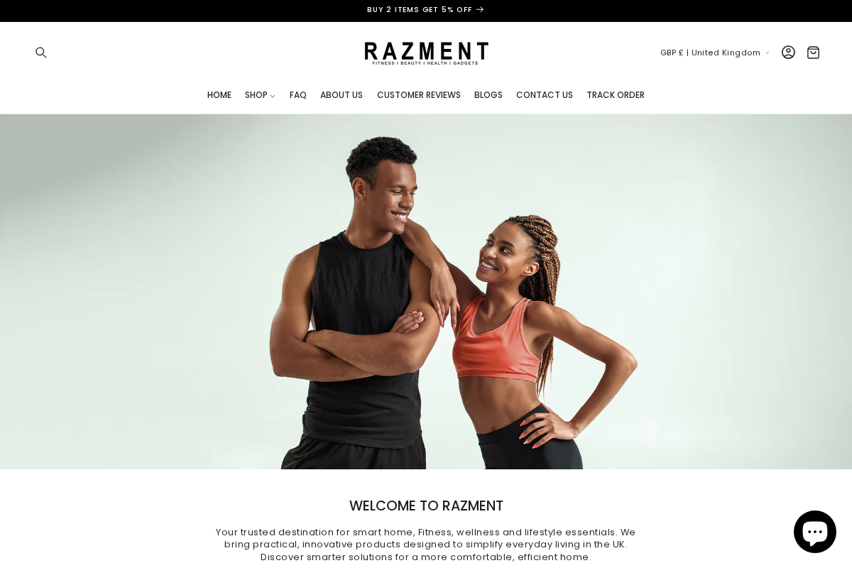 Razment homepage screenshot