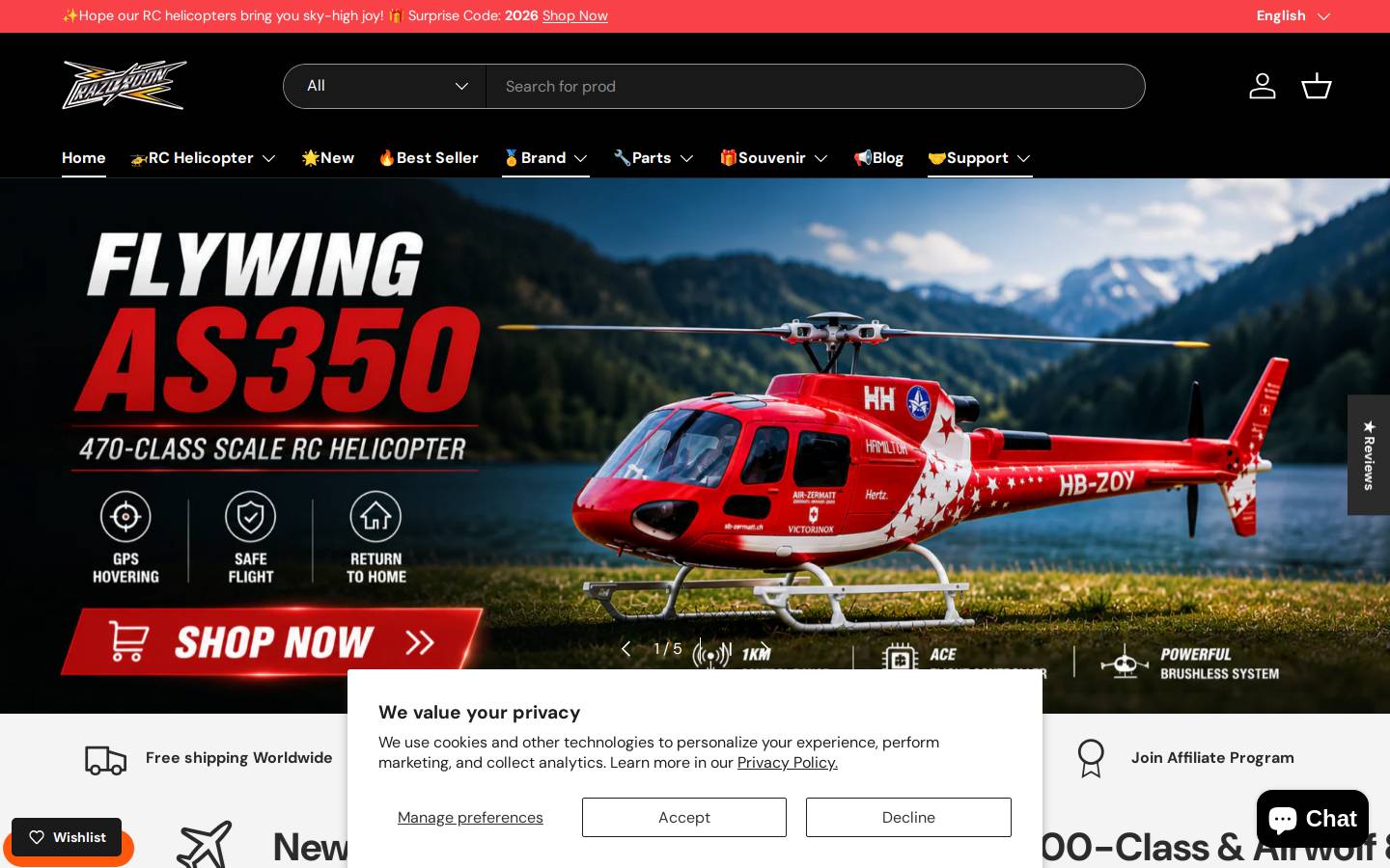 Razordon homepage screenshot